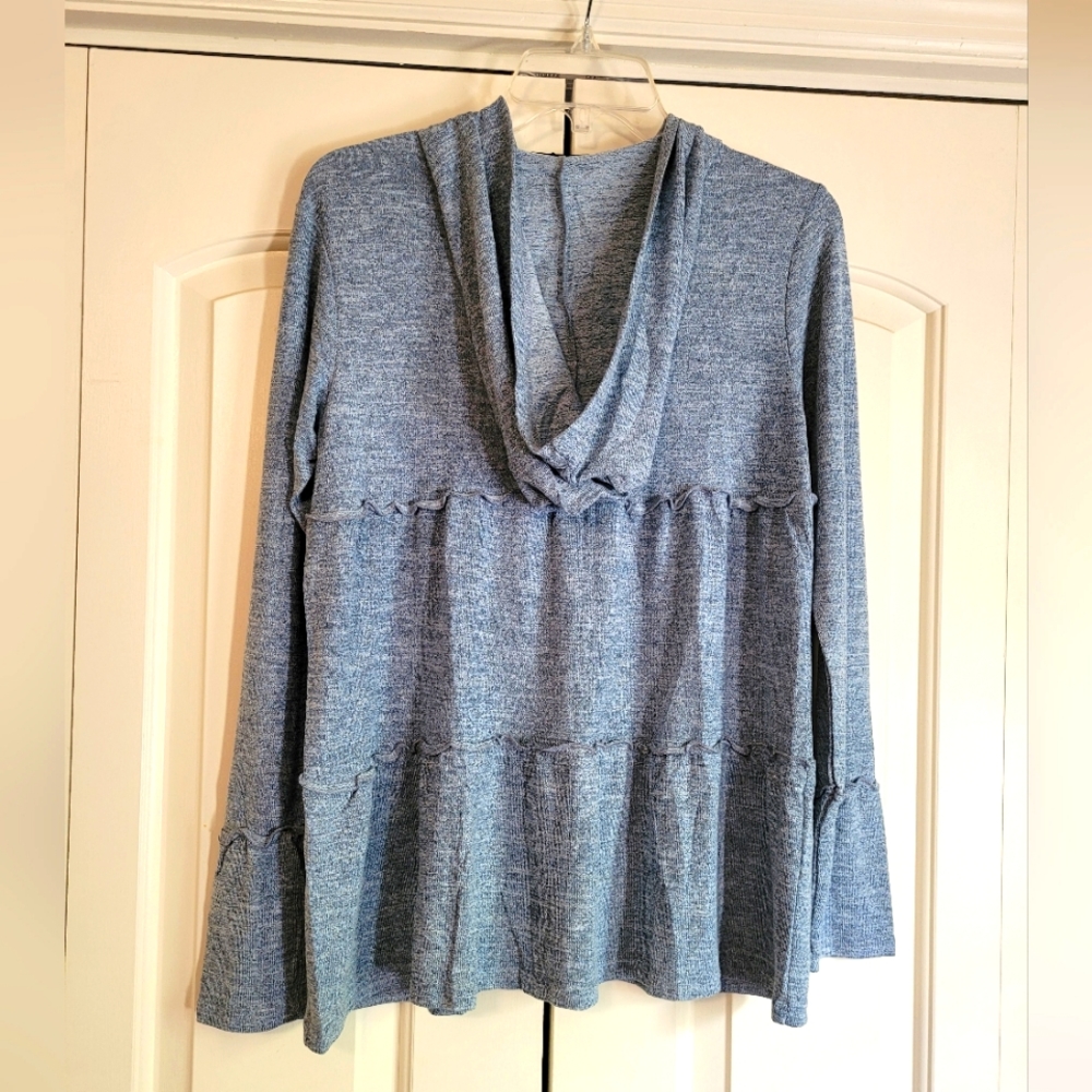 Deesha Full Zip Up Hoodie Long Sleeve Size Small Blue - Picture 3 of 5
